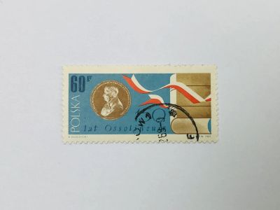 Лот: 23593504. Фото: 1. Медаль Оссолинского, книга и ленты... Марки