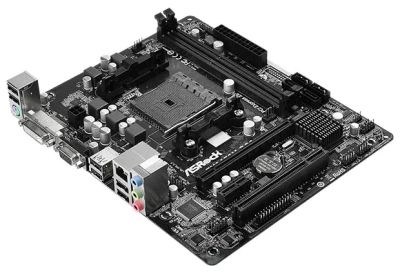 Лот: 24906065. Фото: 1. Материнская плата ASRock FM2A58M-DG3... Материнские платы
