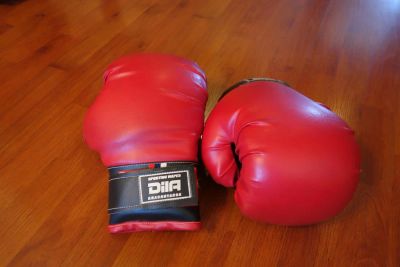 Лот: 9485767. Фото: 1. Боксерские перчатки подростковые... Перчатки