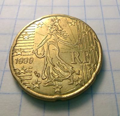 Лот: 18832201. Фото: 1. 20 центов 1999 Европа,монеты,. Европа