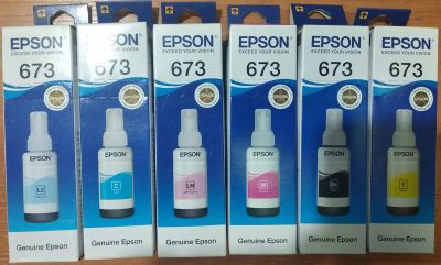 Лот: 25637034. Фото: 1. Чернила Epson 673 комплект, для... Картриджи, расходные материалы