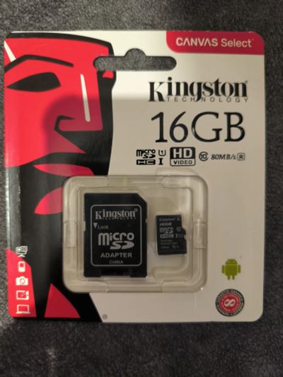 Лот: 19944648. Фото: 1. SD карта памяти Kingston 16 Gb... Карты памяти