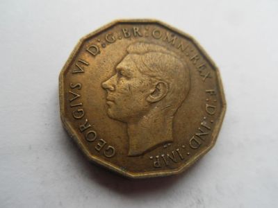Лот: 10863831. Фото: 1. Великобритания 3 пенса 1938. Великобритания и острова