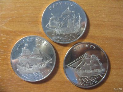 Лот: 8609287. Фото: 1. Острова Гилберта. 3 монеты по... Австралия и Океания