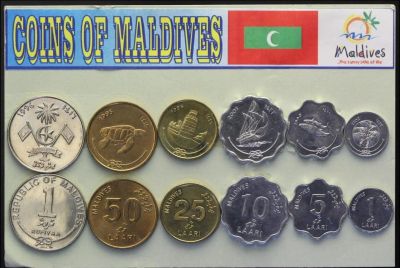 Лот: 13148632. Фото: 1. Мальдивы Набор из 12 монет 1990-2007... Наборы монет