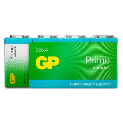 Лот: 24572217. Фото: 1. Батарейки GP Prime Alkaline 6LR61... Батарейки, аккумуляторы, элементы питания