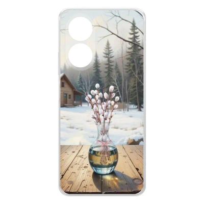 Лот: 25134636. Фото: 1. Чехол Krutoff Clear Case "Верба... Чехлы, бамперы