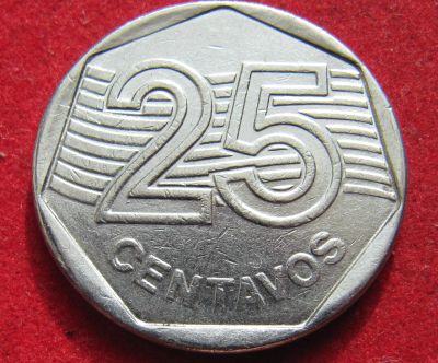 Лот: 18916249. Фото: 1. Бразилия 25 сентаво, 1994 г. Остальные страны