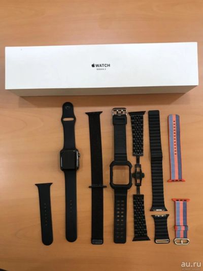 Лот: 13121461. Фото: 1. Apple Watch 3 42 мм + куча ремешков. Смарт-часы, фитнес-браслеты, аксессуары