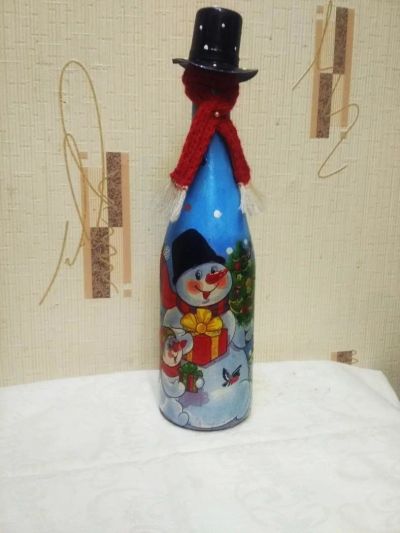 Лот: 10765275. Фото: 1. Декупаж Новогодний сувенир( Снеговик-... Декупаж
