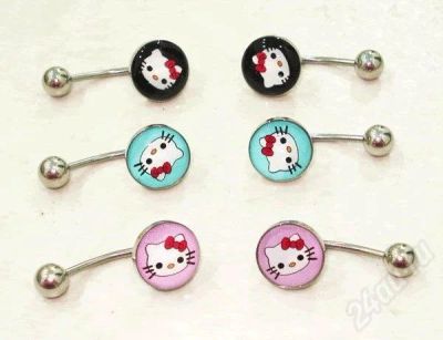 Лот: 571972. Фото: 1. Пирсинг Hello kitty. Серьги, каффы