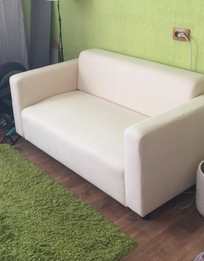 Лот: 18618631. Фото: 1. Диван из ikea Клубу тканевый белый... Диваны
