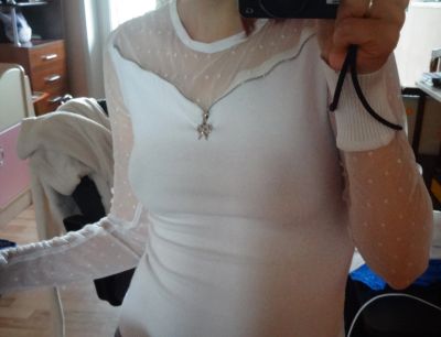 Лот: 12624152. Фото: 1. кофта женская 40 - 42 белая. Блузы, рубашки