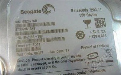 Лот: 1852965. Фото: 1. Seagate Barracuda 320Gb в отличном... Жёсткие диски (HDD)