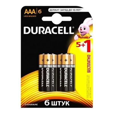 Лот: 5125916. Фото: 1. Батарейка Duracell BASIC LR03... Батарейки, аккумуляторы, элементы питания