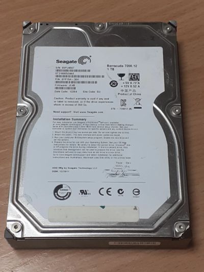 Лот: 20835674. Фото: 1. HDD 1TB Seagate 7200.12 (ST31000524AS... Жёсткие диски (HDD)