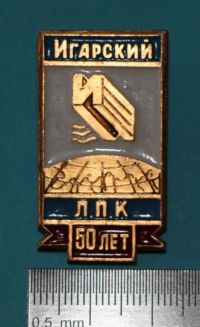 Лот: 9864563. Фото: 1. Знак: Игарский ЛПК. 50 лет. Лесопильно-перевалочный... Юбилейные