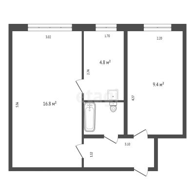 Лот: 21382515. Фото: 1. Продам 2-комн. кв. 36.9 кв.м... Квартиры, студии