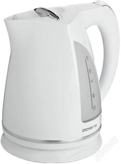 Лот: 2331522. Фото: 1. Чайник Polaris PWK1753CL белый... Чайники, кофемашины, кулеры
