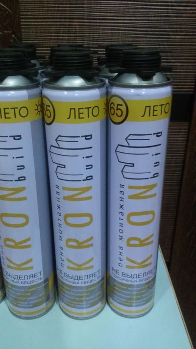 Лот: 12886048. Фото: 1. Монтажная пена Крон 65. Клеи, герметики, пена монтажная, клейкие ленты