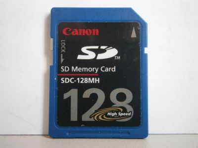 Лот: 3761705. Фото: 1. SD 128MB Canon (made in japan). Другое (аксессуары, расходные материалы)