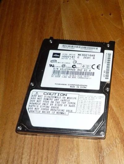 Лот: 1258043. Фото: 1. 30гб IDE 2,5 дюйма Tohiba MK3021GAS. Жёсткие диски (HDD)