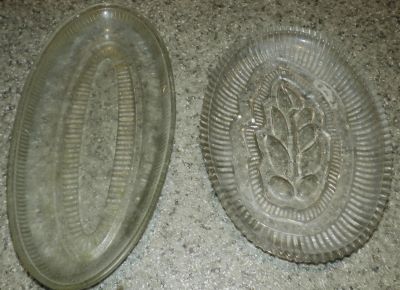 Лот: 16227889. Фото: 1. Селёдочницы стеклянные, две, размеры... Другое (посуда, кухонная утварь)