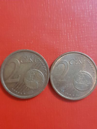 Лот: 25745630. Фото: 1. 2 монеты евроцент. Европа