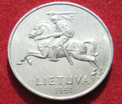 Лот: 18945633. Фото: 1. Литва 2 цента, 1991 г. Остальные страны