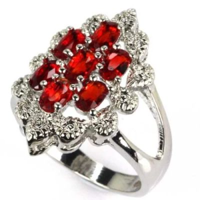 Лот: 7160047. Фото: 1. шикарный крови Ruby, белый , блистательный... Кольца, перстни