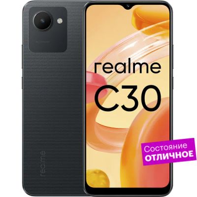 Лот: 22221164. Фото: 1. Смартфон realme C30 32GB Черный... Смартфоны