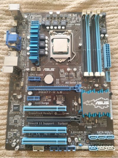 Лот: 18266843. Фото: 1. Материнская плата Asus P8H77-V... Процессоры