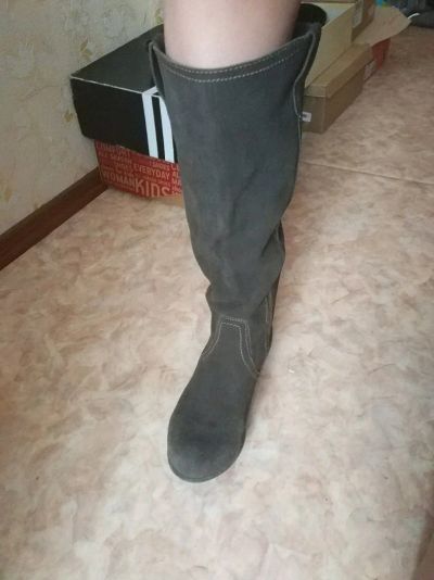 Лот: 11320300. Фото: 1. Сапоги замша натуральная. Сапоги