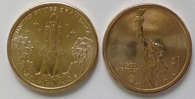 Лот: 25415450. Фото: 1. США 1 доллар 2025. Флорида, Спейс... Америка