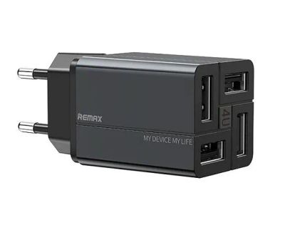 Лот: 20884697. Фото: 1. СЗУ-4USB Remax RP-U43 3.4A, черный. Зарядные устройства, блоки питания, адаптеры сетевые для смартфонов