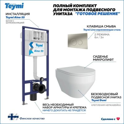 Лот: 25085829. Фото: 1. Комплект унитаза с инсталляцией... Унитазы, биде