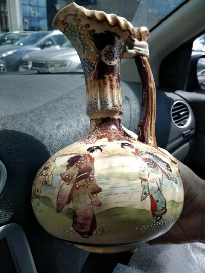 Лот: 11589623. Фото: 1. Антикварная ваза старая япония. Вазы