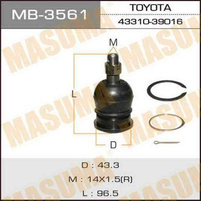 Лот: 14383091. Фото: 1. Masuma toyota MB-3561 Шаровая... Ходовая, подвеска, рулевое управление