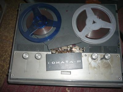 Лот: 4786302. Фото: 1. Катушечный магнитофон соната 3... Кассетные деки, магнитофоны