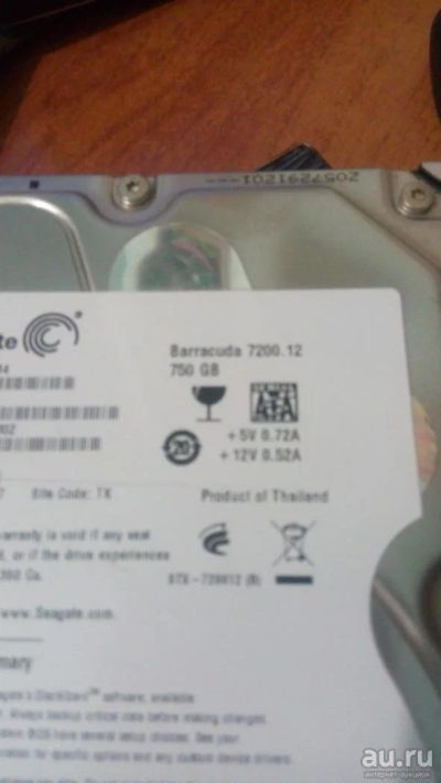 Лот: 8498104. Фото: 1. Seagate Barracuda 7200.12 750Gb. Жёсткие диски (HDD)