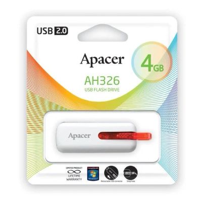 Лот: 4629650. Фото: 1. USB Flash 4Gb Apacer AH326 Retail... USB-флеш карты