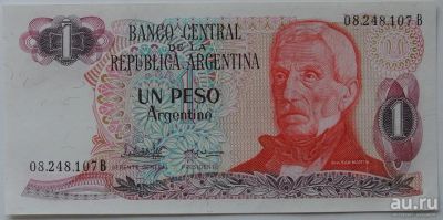 Лот: 13337480. Фото: 1. R Аргентина 1 песо 1983, UNC. Америка