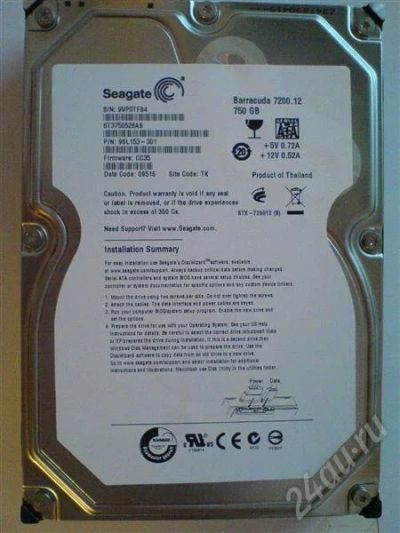 Лот: 599732. Фото: 1. Жесткий диск 750GB Seagate Barracuda... Жёсткие диски (HDD)