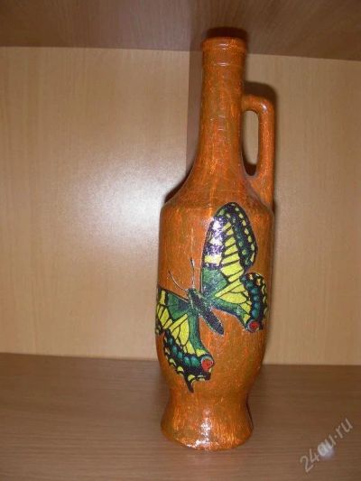 Лот: 117450. Фото: 1. Бутылка-кувшин декоративный. Вазы