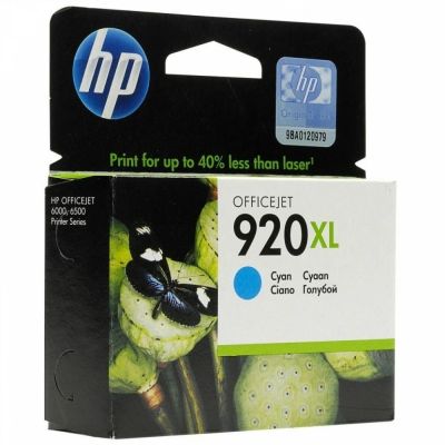 Лот: 18597088. Фото: 1. Картридж hp 920XL Cyan CD972AE... Картриджи, расходные материалы