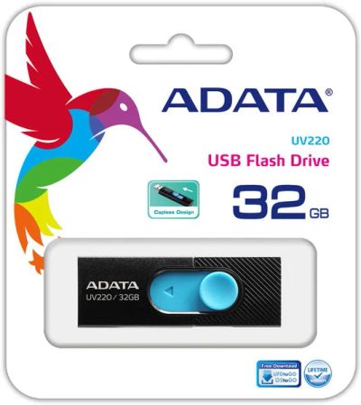Лот: 12240578. Фото: 1. Флешка USB 32 ГБ A-DATA UV220... USB-флеш карты