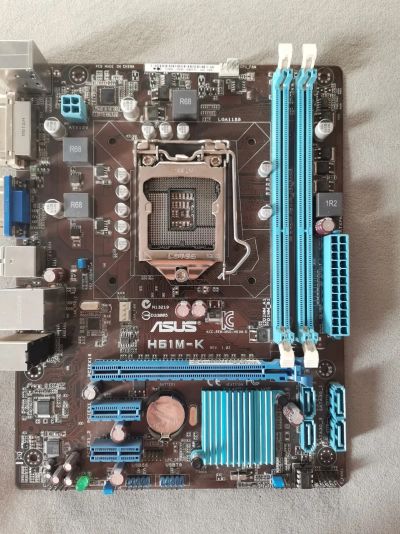 Лот: 25518591. Фото: 1. Материнская плата asus H61M-K... Материнские платы
