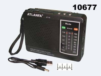 Лот: 7894557. Фото: 1. Радиоприемник Atlanfa AT-110 FM... Тюнеры, радиоприёмники