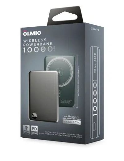 Лот: 25794353. Фото: 1. Внешний АКБ OLMIO QM-16, 10000mAh... Внешние, портативные аккумуляторы для смартфонов (Power bank)