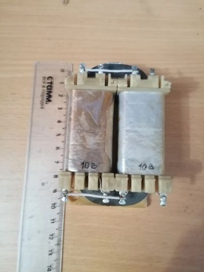 Лот: 25944159. Фото: 1. Трансформатор 220/10+10 В. Трансформаторы, катушки